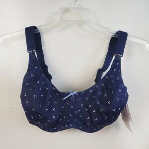New Anita Miss Dotty Nursing Bra 32I Maternity Dream Blue White Dots NWT